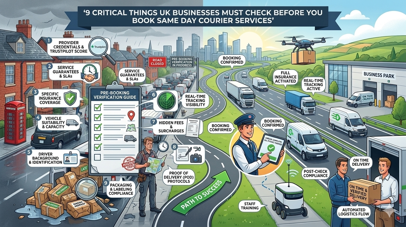 9 Critical Things UK Businesses Must Check Before You Book Same Day Courier Services